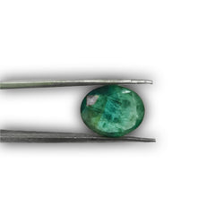 Natural Green Emerald Oval-Cut Loose Gemstone
