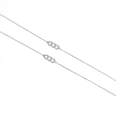 Sterling Silver Audi Inspired Anklet