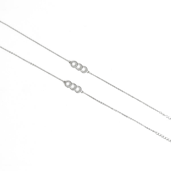 Sterling Silver Audi Inspired Anklet