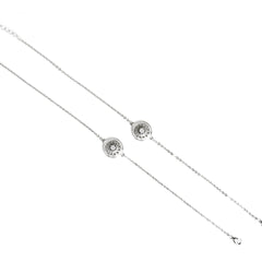 Sterling Silver radiant wheel Anklet
