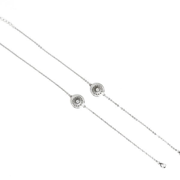 Sterling Silver radiant wheel Anklet