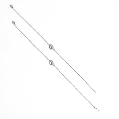 Sterling Silver Delicate Leaf Anklet