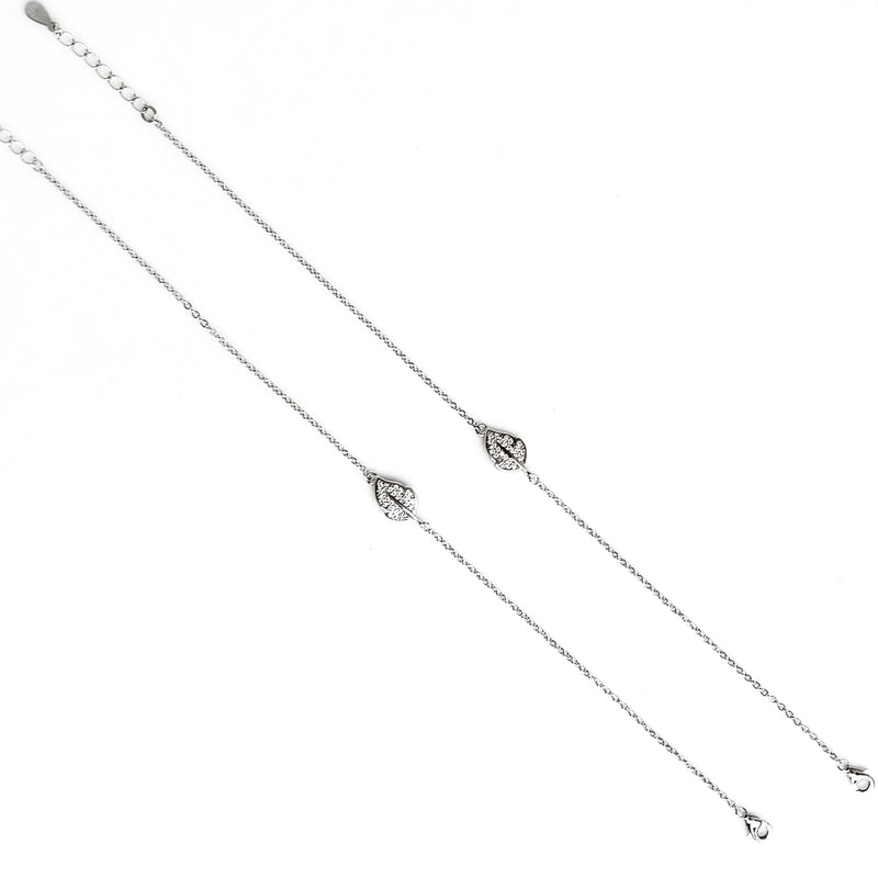 Sterling Silver Leafloom Anklet