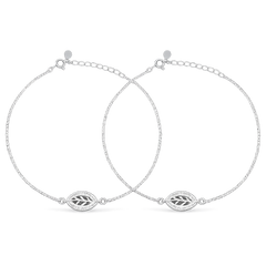 Sterling Silver LeafAura Anklet