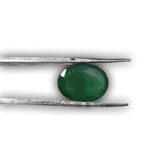 Natural Green Emerald Oval-Cut Loose Gemstone