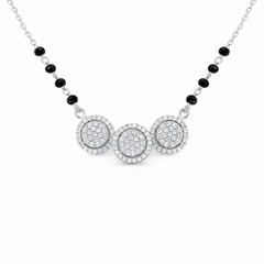SilverTriple shine Solitaire Mangalsutra