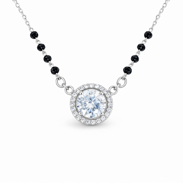 Silver EkaRatna Single Solitaire Mangalsutra