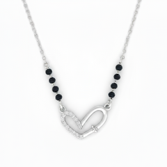 Silver Twilight Heart Mangalsutra