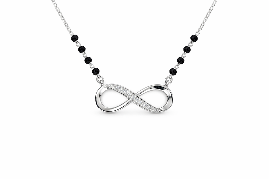 Silver forever Infinity Mangalsutra Necklace