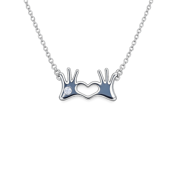 Silver Heartfelt Love Chain Pendant
